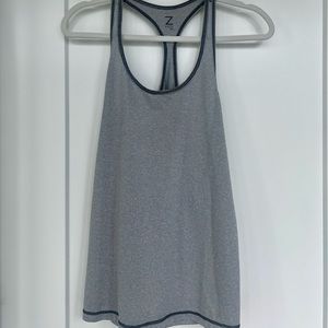 NWOT Zella Grey/White Striped Tank Top